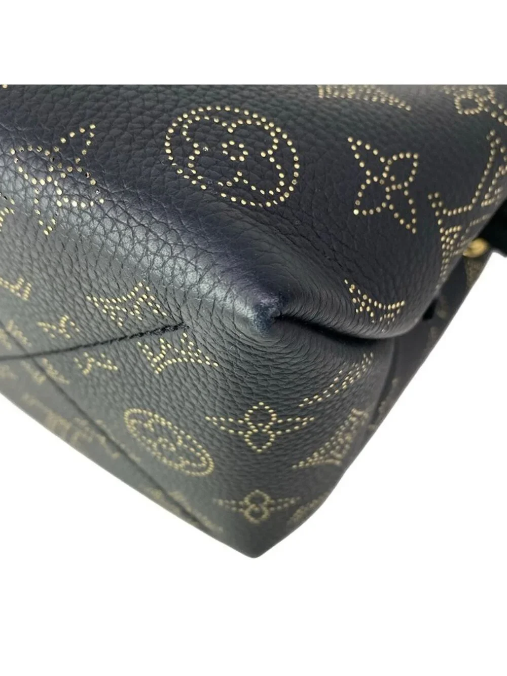 Louis Vuitton Handbag Mahina Picobella Noir Gold Chain Handle Leather Cowhide